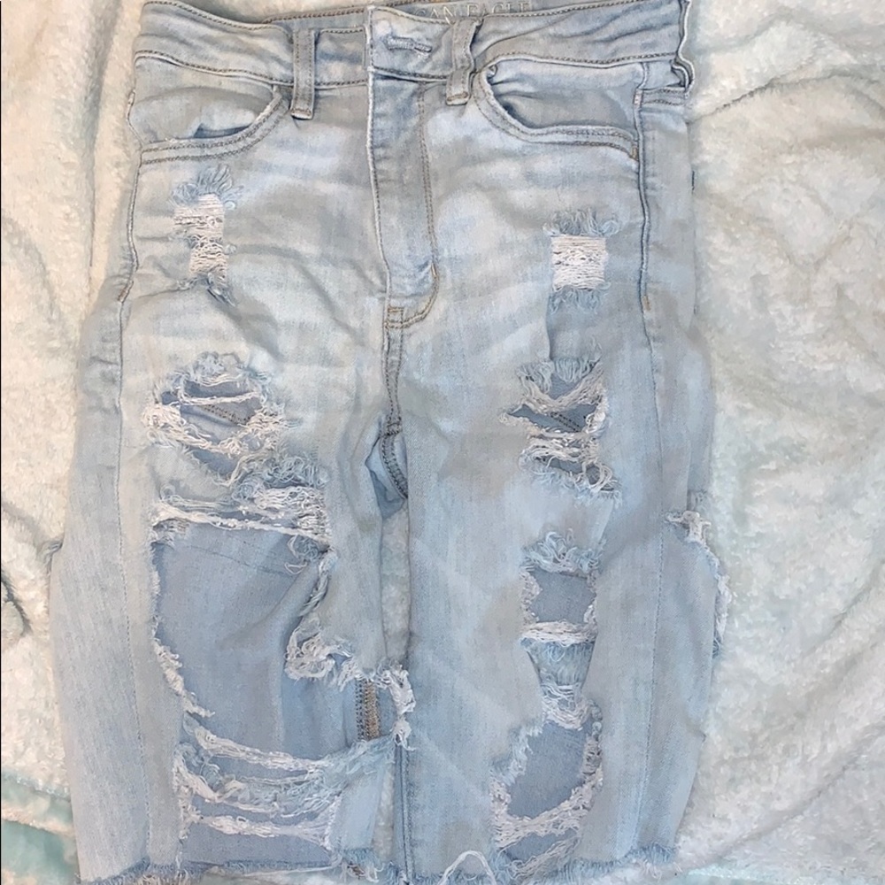 Ripped long shorts
